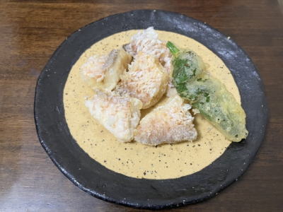 アカアマダイの松笠揚げ