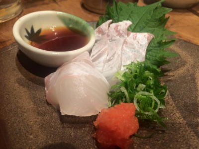 ヒラメの刺身