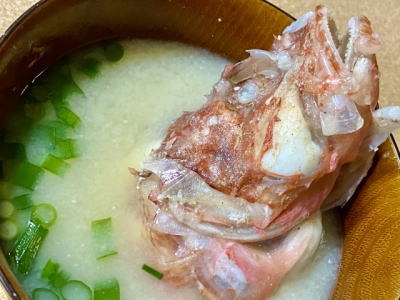 カサゴの味噌汁