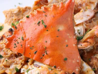 ワタリガニのパスタ
