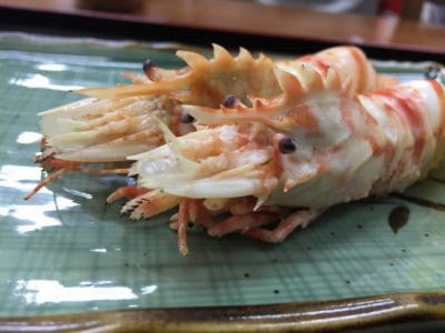イバラモエビ塩焼き