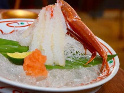 松葉ガニの刺身2